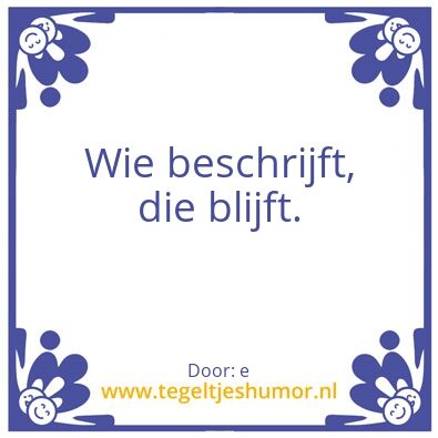Tegeltje: e
