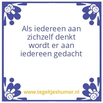 Tegeltje: Iedereen