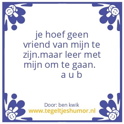 Tegeltje: leren
