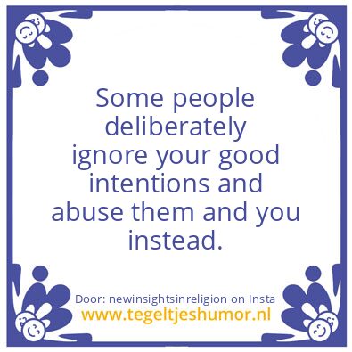 Tegeltje: Some people..