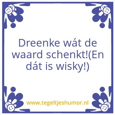 Tegeltje: Wisky