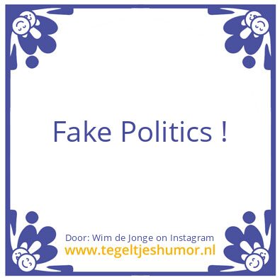 Tegeltje: Fake Politics !