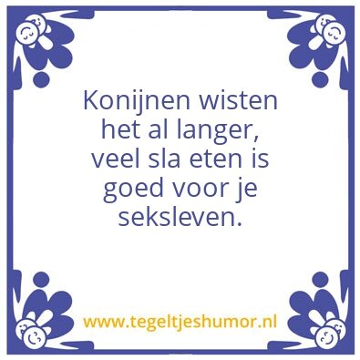 Tegeltje: Sla