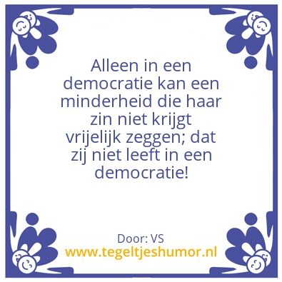 Tegeltje: Democratie