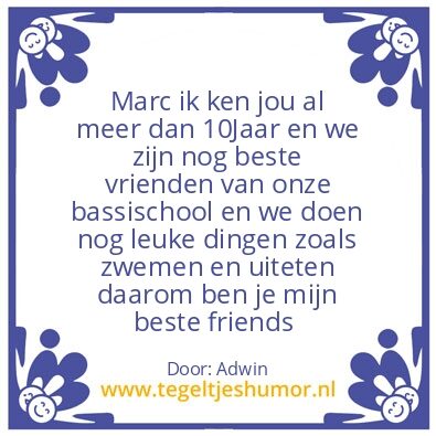 Tegeltje: Marc