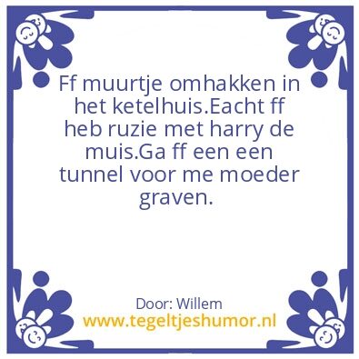 Tegeltje: Muurtje