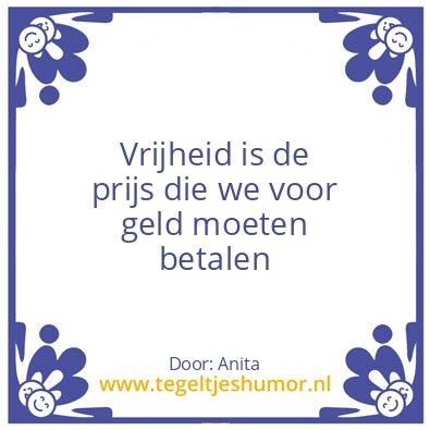 Tegeltje: Vrijheid