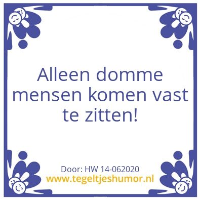 Tegeltje: HW