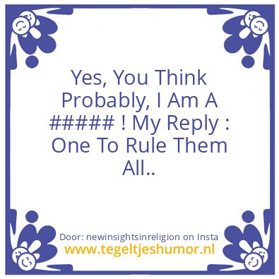 Tegeltje: ONE KING.