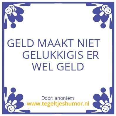 Tegeltje: Geld