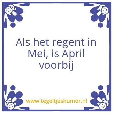 Tegeltje: regen