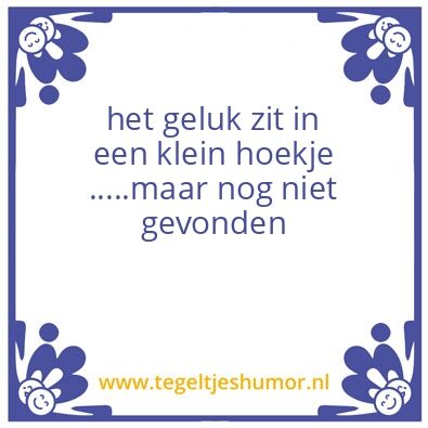 Tegeltje: geluk