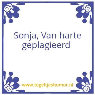 Tegeltje: gefeliciteerd