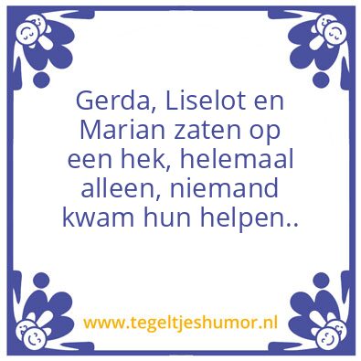 Tegeltje: op een hek