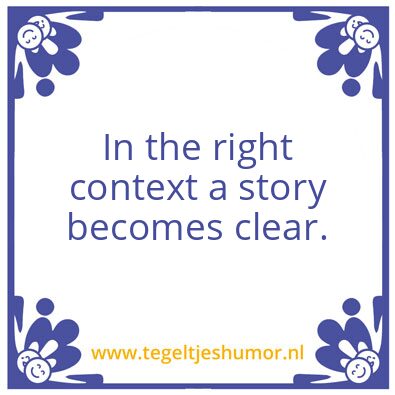 Tegeltje: him tell you how to life ?