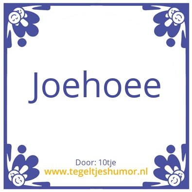 Tegeltje: Je zal maar winnen!!!