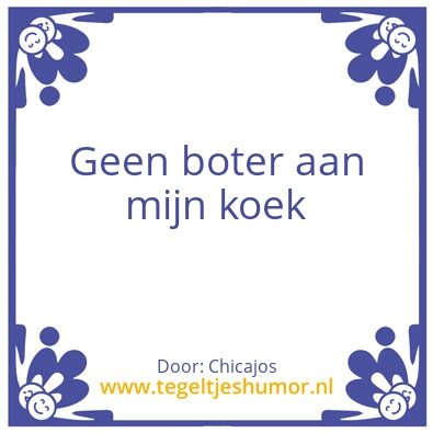 Tegeltje: Boter