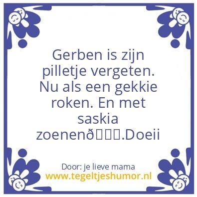 Tegeltje: gerben