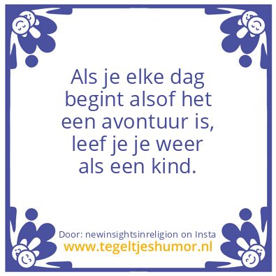 Tegeltje: Life is fun again
