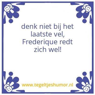 Tegeltje: verwenactie 2021