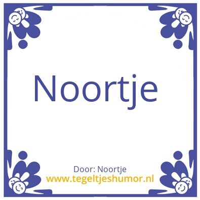Tegeltje: Noortje zwemles