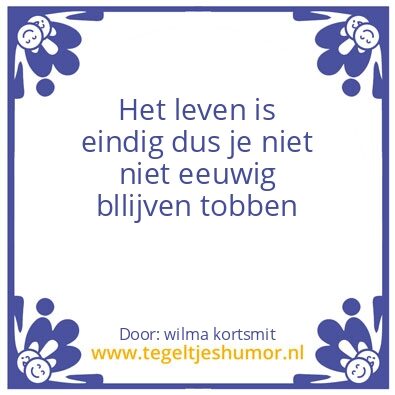 Tegeltje: eindig