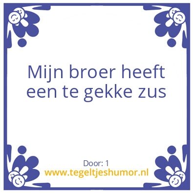 Tegeltje: 1
