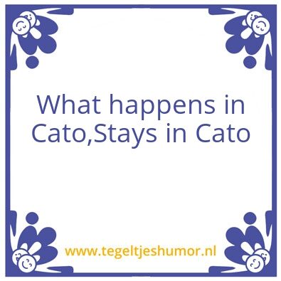 Tegeltje: Cato
