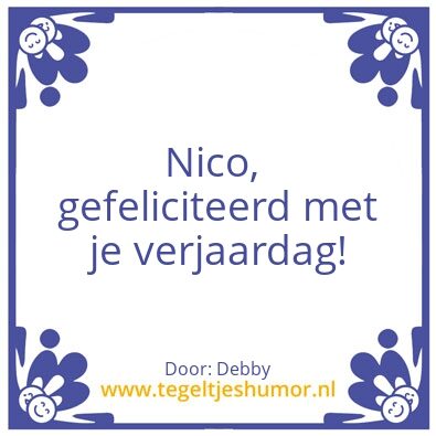 Tegeltje: Nico