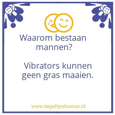 Tegeltje: Waarom bestaan mannen?