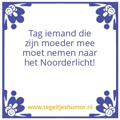 Tegeltje: Noorderlicht