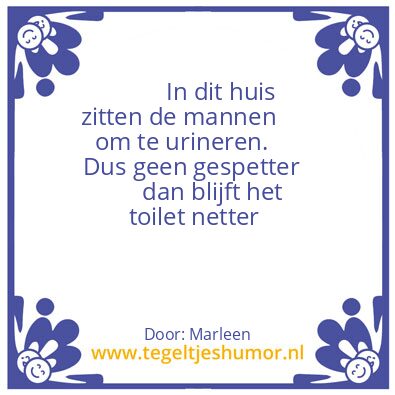 Tegeltje: Wc