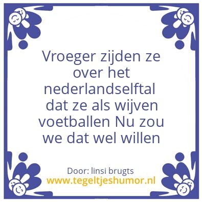 Tegeltje: Voetbal humor
