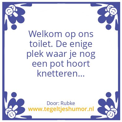 Tegeltje: Knetterende pot