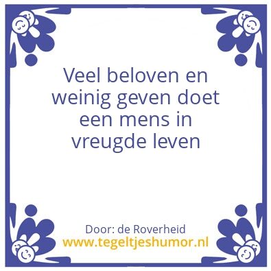 Tegeltje: namens de vvd