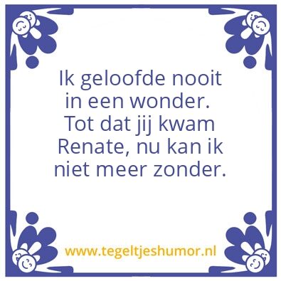Tegeltje: Wonder
