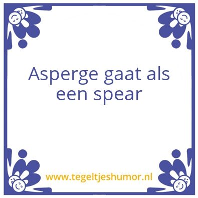 Tegeltje: asperge