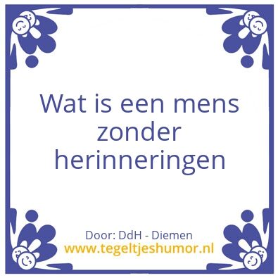 Tegeltje: herinneringen