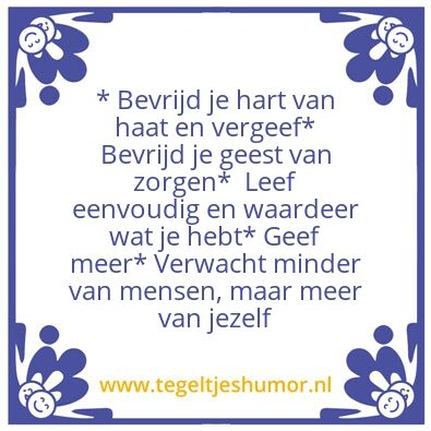 Tegeltje: Geluk