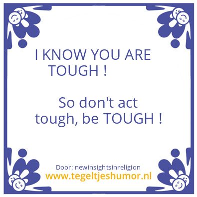 Tegeltje: Straighten things out