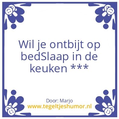 Tegeltje: Humor