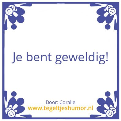 Tegeltje: Coralie