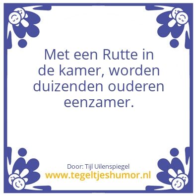 Tegeltje: Rutte.