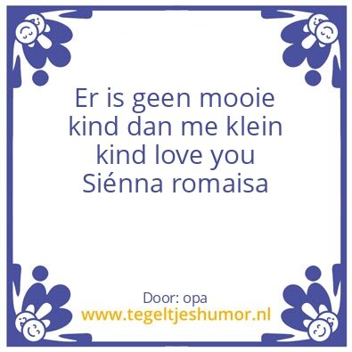 Tegeltje: mijn