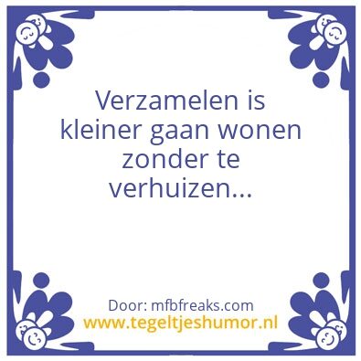 Tegeltje: Verzamelen