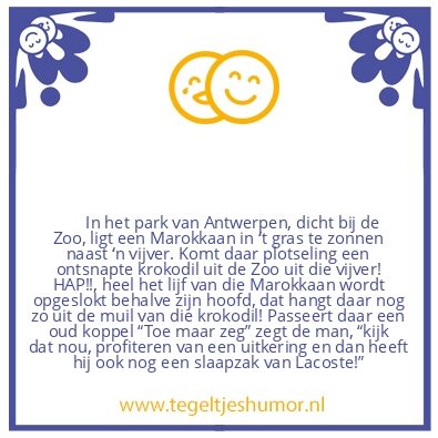Tegeltje: Zoo