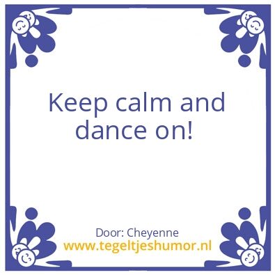 Tegeltje: dance
