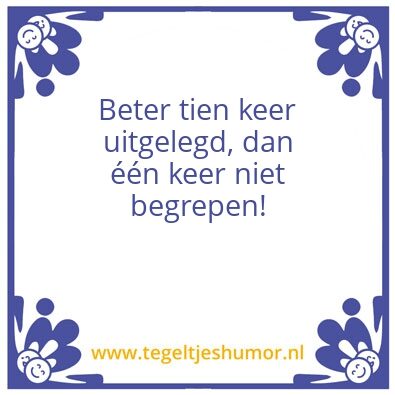 Tegeltje: uitgelegd