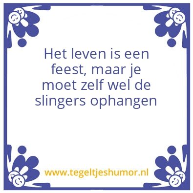Tegeltje: Feest