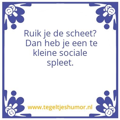 Tegeltje: sociale spleet